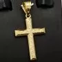 Edles Kreuz mit feinem, zeitlosem Greco Dekor aus hochwertigem Gold 14k (585er) Gelbgold