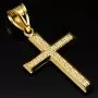Edles Kreuz mit feinem, zeitlosem Greco Dekor aus hochwertigem Gold 14k (585er) Gelbgold