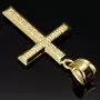 Edles Kreuz mit feinem, zeitlosem Greco Dekor aus hochwertigem Gold 14k (585er) Gelbgold