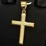 Edles Kreuz mit feinem, zeitlosem Greco Dekor aus hochwertigem Gold 14k (585er) Gelbgold