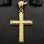 Edles Kreuz mit feinem, zeitlosem Greco Dekor aus hochwertigem Gold 14k (585er) Gelbgold