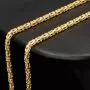 Exquisite Königskette aus hochglanzpoliertem, edlem 14k 585 Gold (Gelbgold) in ca. 60cm, 2,4 mm