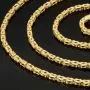 Exquisite Königskette aus hochglanzpoliertem, edlem 14k 585 Gold (Gelbgold) in ca. 60cm, 2,4 mm