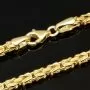 Exquisite Königskette aus hochglanzpoliertem, edlem 14k 585 Gold (Gelbgold) in ca. 60cm, 2,4 mm