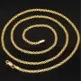 Fein fearbeitete, engmaschige Goldkette aus hochwertigem 585 / 14K Gold ca. 55cm Länge 2mm