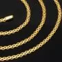 Fein fearbeitete, engmaschige Goldkette aus hochwertigem 585 / 14K Gold ca. 55cm Länge 2mm