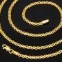 Fein fearbeitete, engmaschige Goldkette aus hochwertigem 585 / 14K Gold ca. 55cm Länge 2mm