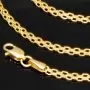 Fein fearbeitete, engmaschige Goldkette aus hochwertigem 585 / 14K Gold ca. 55cm Länge 2mm