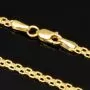 Fein fearbeitete, engmaschige Goldkette aus hochwertigem 585 / 14K Gold ca. 55cm Länge 2mm