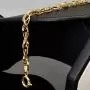 Exquisites Gold-Armband für Damen in edlem Design aus funkelndem 14K 585 Gelbgold, ca. 20cm Länge, 6mm Breite