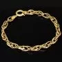 Exquisites Gold-Armband für Damen in edlem Design aus funkelndem 14K 585 Gelbgold, ca. 20cm Länge, 6mm Breite