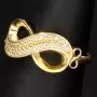 Infinity Ring für damen mit Unendlichkeitssymbol auf hochwertigem 585 14K Gold mit fein besetzten Zirkoniasteinen in ca. RG 55-56