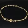 Herz-Armband aus Gold mit verschiedenen Kettenstilen, Charms und Zirkonia besetzten Elementen aus 14K 585 Gelbgold – ca. 19,5-21 cm - längenverstellbar
