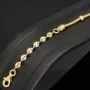 Herz-Armband aus Gold mit verschiedenen Kettenstilen, Charms und Zirkonia besetzten Elementen aus 14K 585 Gelbgold – ca. 19,5-21 cm - längenverstellbar