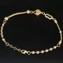 Herz-Armband aus Gold mit verschiedenen Kettenstilen, Charms und Zirkonia besetzten Elementen aus 14K 585 Gelbgold – ca. 19,5-21 cm - längenverstellbar