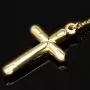 Exklusive Rosenkranz-Y-Kette mit kleinem Amulett und Jesuskreuz aus 14K 585 Gold (Gelbgold mit Nuancen Weißgold - ca. 4,6 g)