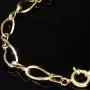 Hochglanzpoliertes Bicolor-Goldarmband aus funkelndem 14K 585 Gelb- und Weißgold mit harmonisch verschlungenen Unendlichkeitssymbolen (ca. 20cm, 7mm)