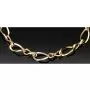 Hochglanzpoliertes Bicolor-Goldarmband aus funkelndem 14K 585 Gelb- und Weißgold mit harmonisch verschlungenen Unendlichkeitssymbolen (ca. 20cm, 7mm)