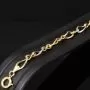 Hochglanzpoliertes Bicolor-Goldarmband aus funkelndem 14K 585 Gelb- und Weißgold mit harmonisch verschlungenen Unendlichkeitssymbolen (ca. 20cm, 7mm)
