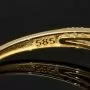 Kunstvoll designter Infinity-Herz-Ring für Damen aus hochwertigem 14K 585er Gold mit funkelnden Zirkonia besetzt ca. RG 58