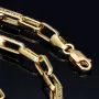 Designer-Ankerkette im Greco-Stil aus 585er Gelbgold (14k)- 64cm lang, 4,3 mm breit, 10,8g