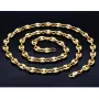 hochwertige Bohnenkette aus 585er (14 Karat) Gelbgold (ca. 66 cm; 20,8g, 7mm)