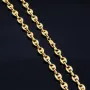 hochwertige Bohnenkette aus 585er (14 Karat) Gelbgold (ca. 66 cm; 20,8g, 7mm)