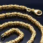 voll massive Königskette aus hochwertigem 585er Gold (14 Karat) in 60 cm Länge; ca. 3,3 mm breit (ca. 44,7g) - Made in Germany - Mit FBM - Stempel