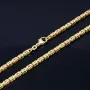 voll massive Königskette aus hochwertigem 585er Gold (14 Karat) in 60 cm Länge; ca. 3,3 mm breit (ca. 44,7g) - Made in Germany - Mit FBM - Stempel