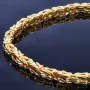 Massives Königsarmband aus Gold (585er 14k Gelbgold) mit FBM - Stempel, ca. 3,3 mm Breite, ca. 21cm lang