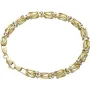 Goldenes bicolor Königsarmband (585er 14k), 5,5mm breit, 19cm lang