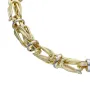 Goldenes bicolor Königsarmband (585er 14k), 5,5mm breit, 19cm lang