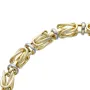 Goldenes bicolor Königsarmband (585er 14k), 5,5mm breit, 19cm lang