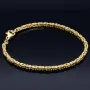 Massives Königsarmband aus Gold (585er 14k Gold), ca. 3mm Breite, ca. 21cm lang, ca. 11,8 g - Made in Germany !