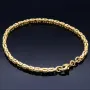 Massives Königsarmband aus Gold (585er 14k Gold), ca. 3mm Breite, ca. 21cm lang, ca. 11,8 g - Made in Germany !