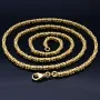 Massive Premium-Königskette aus hochwertigem 14K Gold (585) in 65 cm Länge; ca. 3mm breit (ca. 36,4g) - Made in Germany mit FBM Stempel