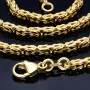 Massive Premium-Königskette aus hochwertigem 14K Gold (585) in 65 cm Länge; ca. 3mm breit (ca. 36,4g) - Made in Germany mit FBM Stempel