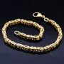Massives Königsarmband aus Gold (585er 14k Gold), ca. 3,3 mm Breite, ca. 23cm lang, ca. 16,6g - Made in Germany
