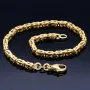 Massives Königsarmband aus Gold (585er 14k Gold), ca. 3,3 mm Breite, ca. 20cm lang, ca. 14,4g