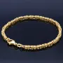 Massives Königsarmband aus Gold (585er 14k Gold), ca. 3,3 mm Breite, ca. 20cm lang, ca. 14,4g
