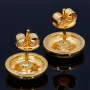 Elegante Ohrstecker mit 2 runden, kolumbianischen Smaragden in 18K / 750 Gold gefasst