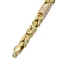 Bling - Königsarmband mit glitzernden Zirkonia Steinen aus 585er Gelbgold (14 Karat) in 21 cm Länge