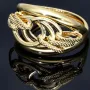 Wunderschöner, filigran, verzierter Designer - Ring in 585 14K Gold 55RG
