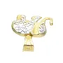Sehr schöner Elefant-Anhänger aus hochwertigem 585er 14K Gelb- und Weissgold (bicolor)