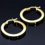 edle, klassische Creolen in 585er 14K Gelbgold
