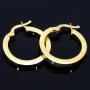 edle, klassische Creolen in 585er 14K Gelbgold