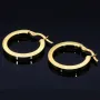 edle, klassische Creolen in 585er 14K Gelbgold