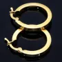 edle, klassische Creolen in 585er 14K Gelbgold