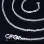 Edle Fuchsschwanzkette Goldkette aus Weißgold (14k 585 Gold) ca. 45 cm Länge, 1mm