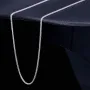 Edle Fuchsschwanzkette Goldkette aus Weißgold (14k 585 Gold) ca. 45 cm Länge, 1mm